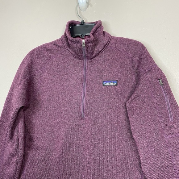 Patagonia Women's Better Sweater 1/4 Zip Fleece Pullover Burgundy Purple Size S - Picture 4 of 16